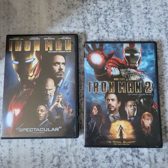 Iron Man 1 & 2 DVDs - Picture 1 of 6